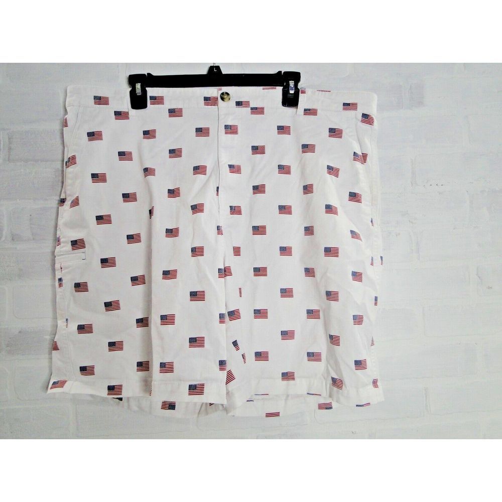 Boca Classics Mens  American Flag Print Cell Pocket Shorts SZ 42‎